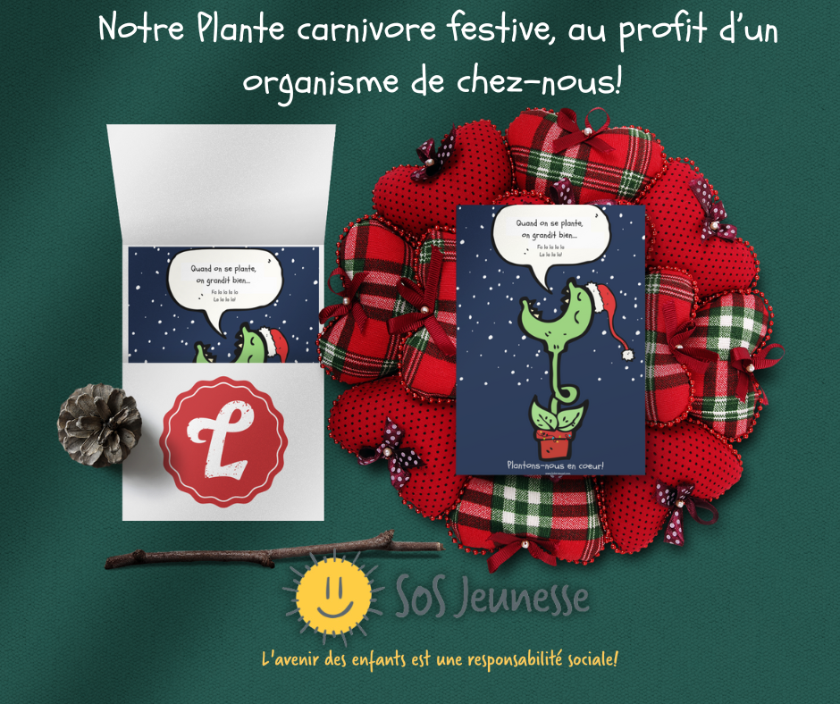 La plante carnivore de Noël au profit de SOS Jeunesse!