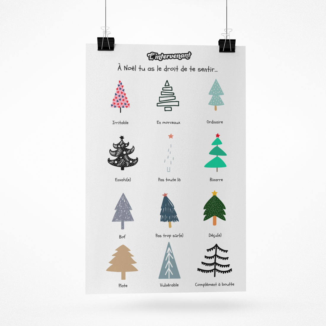 Les émotions de Noël, un outil éducatif GRATUIT!